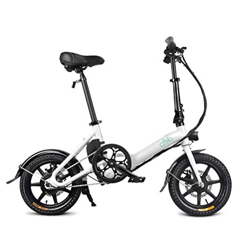 Bici elettriches : Bicicletta elettrica in lega di alluminio FIIDO D3 Bicicletta elettrica pieghevole EBike 250W Bicicletta elettrica da 14 "con batteria agli ioni di litio da 36 V / 7, 8 Ah per adulti e adolescenti