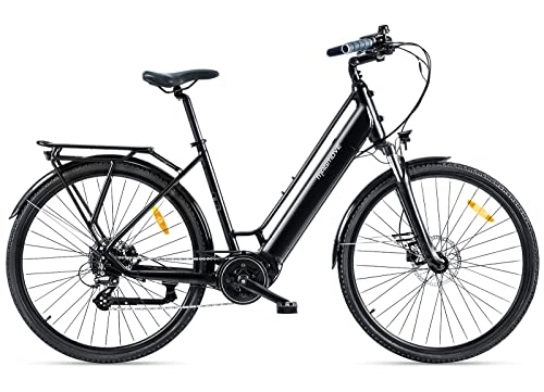 Bici elettriches : Bicicletta Elettrica, MAGMOVE 250W E-Bike, 25km / h, Durata 120 km, 28", Batteria Rimovibile 36V 13Ah, 8 Velocità, Bici Elettriche Pedalata Assistita, Unisex Adultobici, Nera