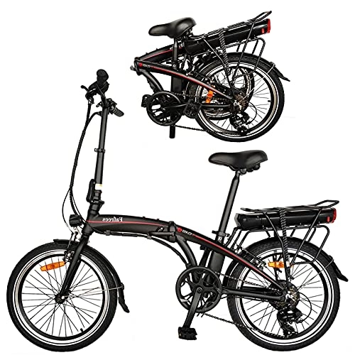 Bici elettriches : Bicicletta elettrica Mountainbike 20' Nero, Pneumatici 3 modalit di velocit modalit Crociera Con Batteria Rimovibile Da 10 Ah Bicicletta Per Adulti E Adolescenti Carico massimo: 120 kg