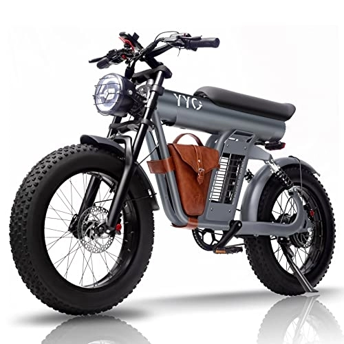 Bici elettriches : Bicicletta elettrica per adulti, YYG Ebike con motore brushless, batteria rimovibile da 48 V / 20 Ah, 20 x 4, 0 Fat Tire, Commuter Electric Bicycle, Dual Suspension Off-Road Snow Beach Mountain Ebike