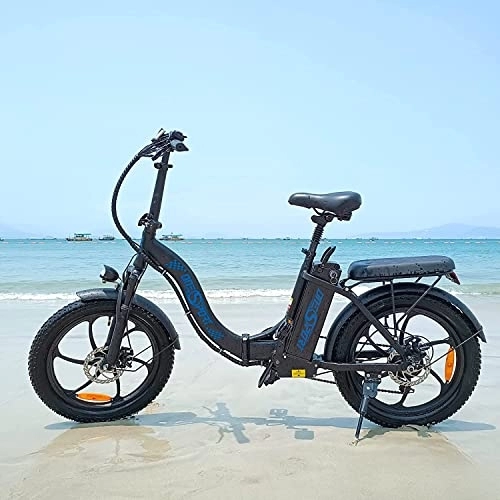 Bici elettriches : Bicicletta Elettrica Pieghevole, 20 Pollici 3.0 Fat Tire E-Bike con Motore 250 W, Batteria al Litio Rimovibile da 48V 10.4Ah con Display LCD, Shimano - 7 Velocità, 55KM