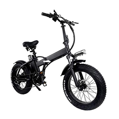 Bici elettriches : Bicicletta elettrica pieghevole, Bicicletta compatta pieghevole leggera 7 velocit Beach Cruiser - Ruote da 20 pollici, Ammortizzatore meccanico, Bicicletta unisex a pedalata assistita, 48V / 10AH