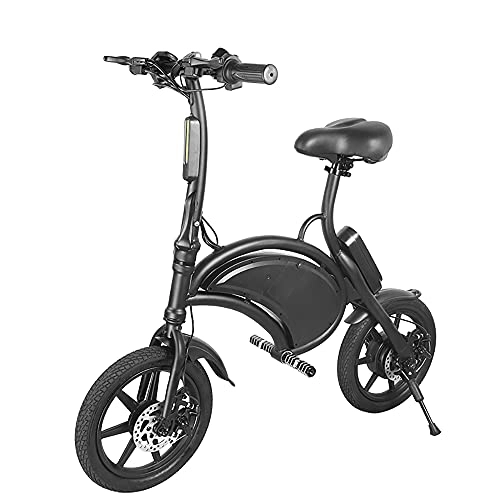 Bici elettriches : Bicicletta elettrica pieghevole da 14 pollici E-Bike Scooter 350W Potente motore impermeabile Ebike con portata di 15 miglia