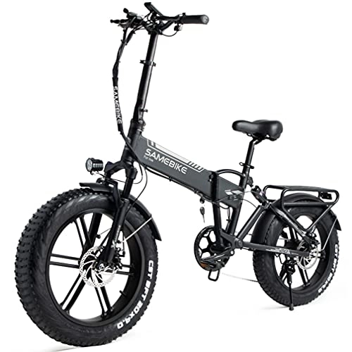 Bici elettriches : Bicicletta Elettrica Pieghevole Da 20 Pollici, Con Motore Brushless Da 500W, Cambio A 7 Velocità, Batteria Al Litio Rimovibile Da 48V / 10Ah, Carico Massimo 180Kg / 400Lb Bicicletta Pedalata Assistita., Black