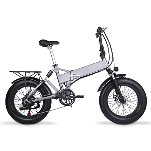 Bici elettriches : Bicicletta elettrica Pieghevole for Adulti 500W 4.0 Pneumatico di Grasso Mens Donne Ebike 48V Mountain Bike Bike elettrica Bicycle Beach E Bike