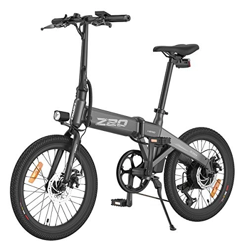 Bici elettriches : Bicicletta elettrica pieghevole HIMO Z20 25 km / h cambio a 6 velocità 250 W 3 modalità di guida IP7X impermeabile ebike da 20 pollici per donna uomo bambino grigio