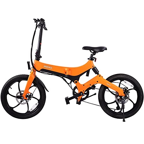 Bici elettriches : Bicicletta elettrica pieghevole per adulti, 20 pollici, con batteria agli ioni di litio da 7, 5 Ah, motore da 36 V, 250 W, velocità regolabile in modo intelligente