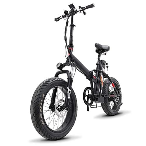 Bici elettriches : Bicicletta elettrica pieghevole per adulti 500W motore 20 "Fat Tire Bicicletta da neve elettrica 12 mph ad alta velocità 48V 13AH Li-Ion Batteria 4.0 Pneumatici Fold Fat Ebike (Colore: 500W 48V13AH)