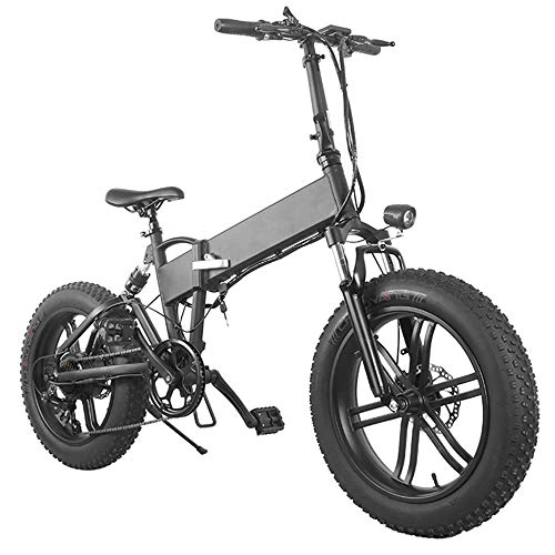Bici elettriches : Bicicletta elettrica pieghevole per adulti, bicicletta elettrica con motore da 750 W, 10, 4 Ah Lithium-lon batteria rimovibile, 25 MPH 20 '' Fat Tire Ebike, Shimano 7 velocità, Snow Beach Mountain Bike