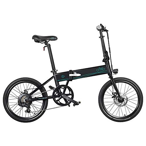 Bici elettriches : Bicicletta elettrica pieghevole per adulti FIIDO D4S, bicicletta da montagna da uomo, mountain bike, bici elettrica da 20'' per pendolari con motore, batteria da 36V10, 4Ah (nero)