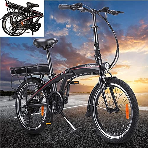 Bici elettriches : Bicicletta Elettrica Pieghevole Ruote Larghe 20", Shimano a 7 velocit adatta Bici elettrica 36V 250W 10Ah Rimovibile agli ioni di Litio Per Adulti E Adolescenti Carico massimo: 120 kg