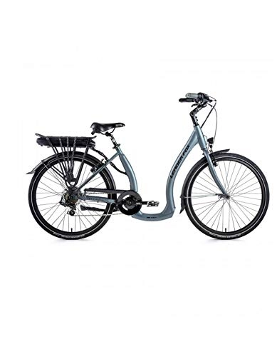 Bici elettriches : Bicicletta elettrica VAE City Leader Fox 66 cm Holand 2020 unisex motore ruota AR Bafang 36 V alluminio 7 V Shimano Tourney grigio opaco
