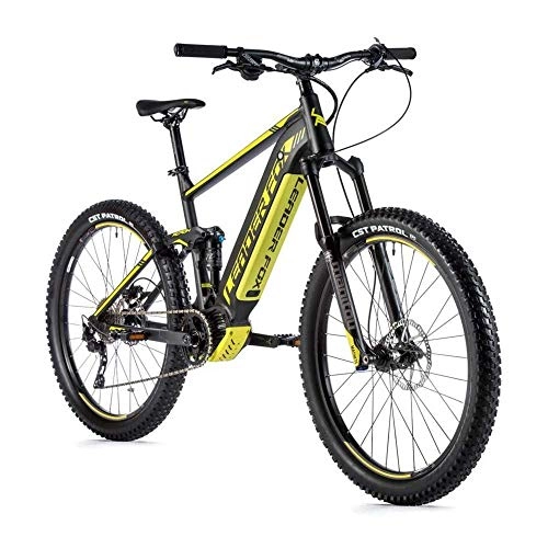 Bici elettriches : Bicicletta elettrica VAE MTB Leader Fox 27 nero opaco / giallo