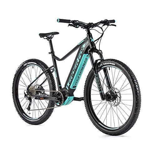 Bici elettriches : Bicicletta elettrica VAE MTB Leader Fox 27 nero opaco / verde