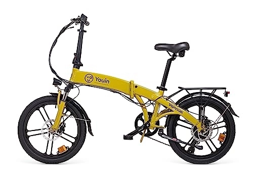 Bici elettriches : Bicicletta elettrica, Youin Valencia, Bicicletta Urbana, Pieghevole, autonomia fino a 45 chilometri, Cambio Shimano 7 velocità
