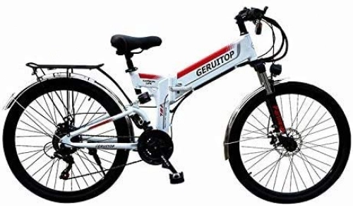 Bici elettriches : Bicicletta uomo mountain bike Adulti Bicicletta Da Ciclismo Pieghevole Da 26 Pollici Con Batteria Al Litio Da 48 V 10.4Ah |21 Velocità 400W Motore Ad Alta Velocità Mountain Mountain Bike bicicletta bi