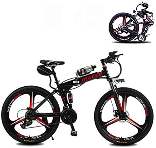 Bici elettriches : Biciclette, 26 bici elettrica pieghevole per adulti 21 velocità con batteria al litio 36V 6.8A Bicicletta elettrica da montagna Risparmio energetico portatile e confortevole resistenza alla guida assi
