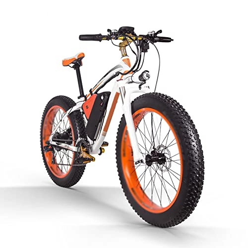 Bici elettriches : Biciclette elettriche per adulti 22 Mph 1000w 26 pollici Fat Tire 17Ah MTB Bicicletta elettrica con computer tachimetro potente 21 velocità E Bikes (colore : C)