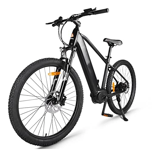 Bici elettriches : Biciclette elettriche per Adulti Uomini 250W Mountain Bike elettrica 27, 5 Pollici 140 KM Long Endurance Sensore di Coppia per Bicicletta elettrica assistita Ebike (Colore : Nero)