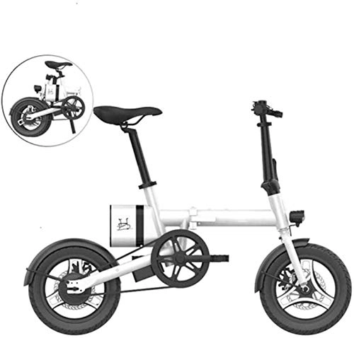 Bici elettriches : Biciclette elettriche veloci per adulti Bicicletta elettrica Bicicletta elettrica in alluminio da 16 pollici per adulti E-Bike con batteria al litio incorporata da 36V 6Ah Motore da 250W e freni mecca
