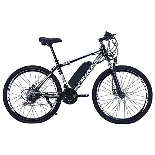 Bici elettriches : Bike Elettrica In Mountain Bike 27.5 "250w Bicicletta Elettrica Con Batteria Al Litio Rimovibile Da 36v 10ah, Cambio Da 21 Velocità, 35 Km / H, Chilometraggio Di Ricarica Fino A 35-50 Km(Color:bianca)