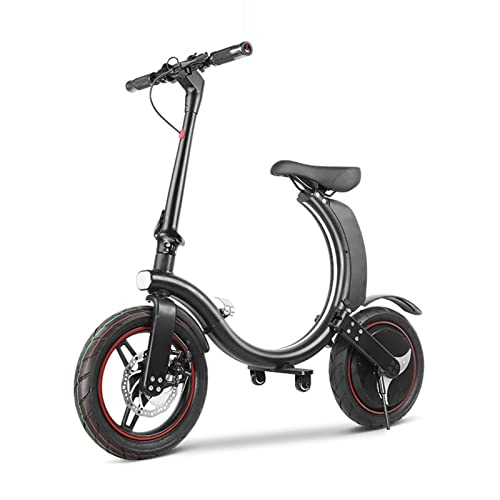 Bici elettriches : Bike elettrica Pieghevole for Adulti Leggeri 50 0W 36V. Viaggio Two Wheeler Sport Mini Pieghevole Pieghevole Ebike Bicycle Elettrico (Colore : Nero)