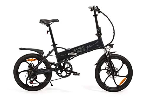 Bici elettriches : BIWBIK Bicicletta elettrica Pieghevole Traveller Platinum