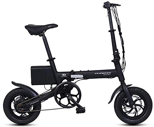 Bici elettriches : BMDHA Bicicletta Elettrica, Piccolo Pieghevole Bicicletta Batteria al Litio 7.8 Ah Endurance 30 Km -Piegatura Veloce di 10 Secondi, 3 modalità, Black