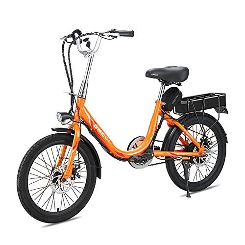 Bici elettriches : BMXzz Bicicletta Elettrica Women, 20 Pollici E-Bike Motore Posteriore da 250W e Batteria al Litio 48V 10Ah / 8Ah Adatta per Trekking Bicicletta Elettrica per Città - con Cestino per Biciclette, 8Ah