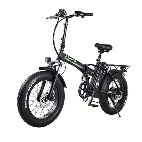 Bici elettriches : BURCHDA bici elettrica pieghevole, Unisex Adulto bicicletta, Gomme 20" Fat, Batteria Removibile bicicletta elettrica pieghevole (15AH)