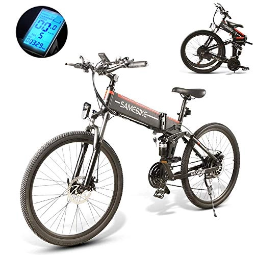 Bici elettriches : canoy Mountain Bike, Bici elettriche Pieghevoli, 26" Pieghevole Ebikes 48V 350W 10Ah Mountain Booster E-Bike con Display LCD
