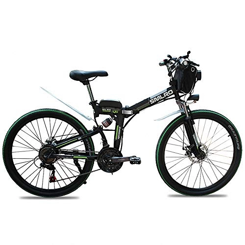 Bici elettriches : CBA BING Bicicletta elettrica Pieghevole Mountain Bike Bike Bicicletta per pendolari E-Bike con Ricarica della Batteria al Litio 36V, Bicicletta elettrica 21 Marce e Due modalit di Lavoro