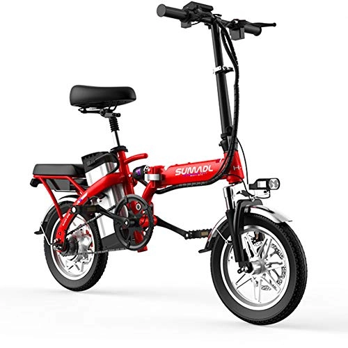 Bici elettriches : CHEER.COM Bicicletta Elettrica Leggera Pieghevole Ruote da 8 Pollici Ebike Portatile con Pedale Bicicletta Elettrica in Alluminio Power Assist velocità Massima Fino A 30 mph, 150to300Km-Red