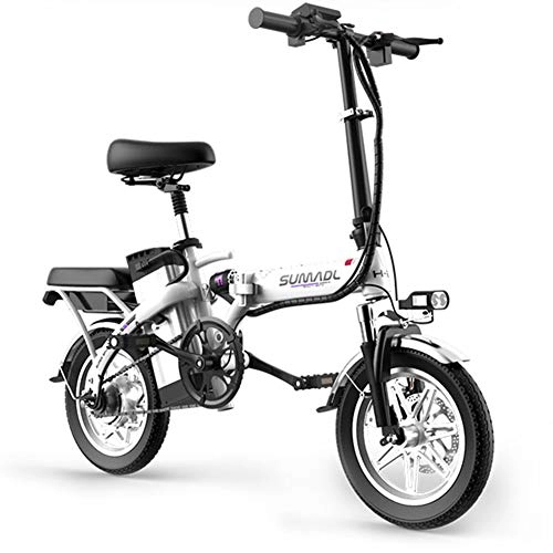 Bici elettriches : CHEER.COM Bicicletta Elettrica Leggera Pieghevole Ruote da 8 Pollici Ebike Portatile con Pedale Bicicletta Elettrica in Alluminio Power Assist velocità Massima Fino A 30 mph, 150to300Km-White