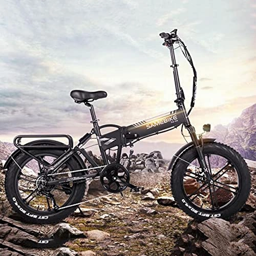 Bici elettriches : CHEIRS E-Bicicletta per Adulti, Bici Elettrica da 20" 500W 48V 10.4Ah Batteria, velocità Massima di 35 km / h, Unisex Adulto, Black