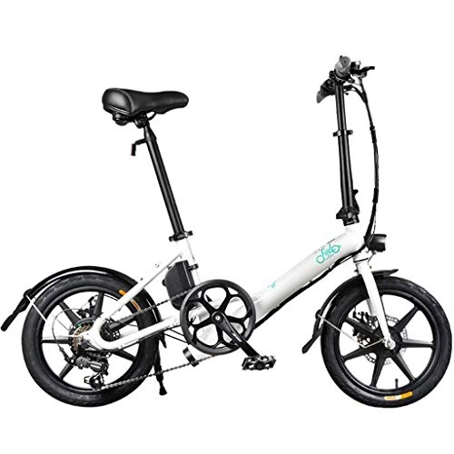Bici elettriches : CHHD Bicicletta elettrica Pieghevole D3 Tre modalità di Guida Ebike 250W Motore 25Km / H 25-40KM Gamma E Bike Bicicletta elettrica da 16 Pollici con Pneumatici
