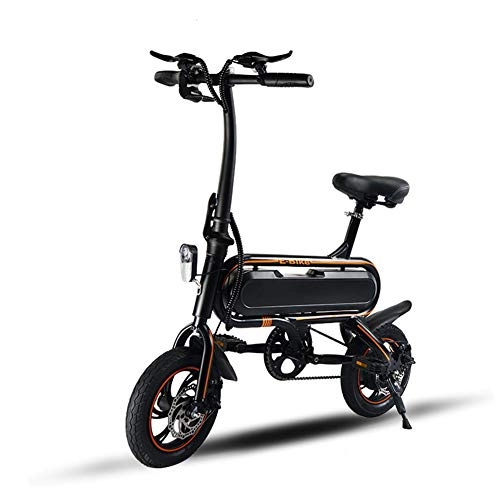 Bici elettriches : CHTOYS Bicicletta elettrica Portatile Pieghevole, motorino Elettrico a Pedale a Due Ruote per Adulti, Batteria al Litio, Motore da 249 W, Offre la Massima velocità di 25 km / h, Black