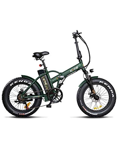 Bici elettriches : Cicli Ferrareis Fat Bike 20 Icone Marines ELETTRICA Alluminio Shimano (Verde)