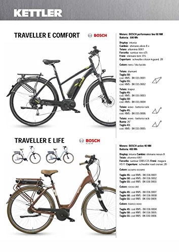 Bici elettriches : Cicli Ferrareis KETTLER City Bike 28 Traveller E Life EBIKE