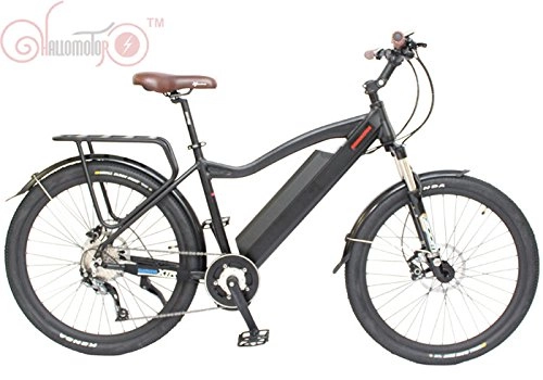 Bici elettriches : ConhisMotor 48V 350W 500W Torque Sensor Mid Drive Motor MTB Electric Bicycle + Ebike 48V 12.5AH Lithium Ion Battery