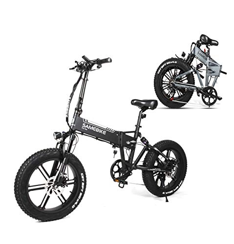 Bici elettriches : Coolautoparts Bicicletta Elettrica Pieghevole Ruote Larghe 500W da 20 Pollici Mountain Bike Bici da Neve Sabbia Alluminio Batteria al Litio 48V 10AH Shimano a 7 velocit Freno a Disco [EU Stock