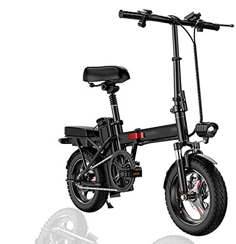 Bici elettriches : COS NI Piccola Bici 26-Pollici Elettrico Pieghevole Bicicletta con Grande capacità agli ioni di Litio Rimovibile Batteria 48V 8Ah Luce del Maschio Adulto e Biciclette Femminili Ciclismo all'aperto