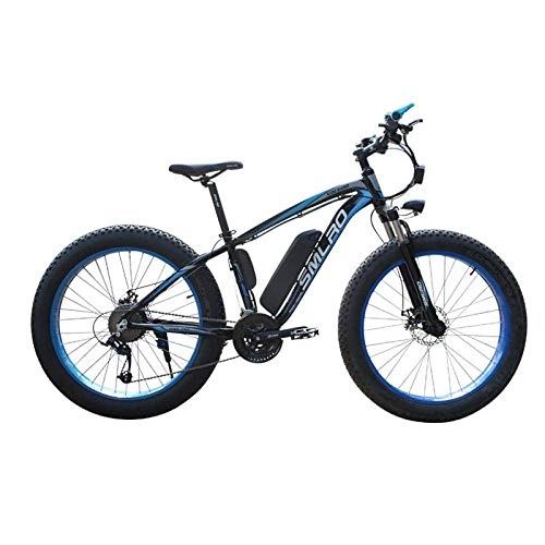 Bici elettriches : CXY-JOEL E-Bike 48V 350W / 500W1000W Motore 13Ah Batteria Al Litio Bicicletta Elettrica 26 Pollici Pneumatico Grasso Pneumatico Elettrico-Rosso 1000W 13Ah, Blu 1000W 13Ah