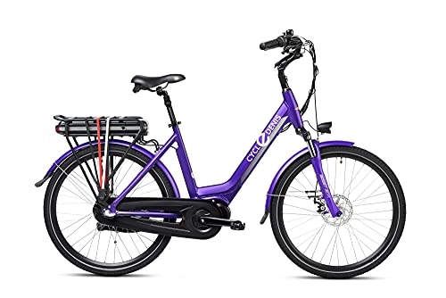 Bici elettriches : Cycle Denis DeVille 26 - Bicicletta elettrica Nexus 3 ebike M-46 cm, agli ioni di litio, 468 Wh 90 km (viola)