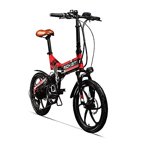 Bici elettriches : cysum TOP730 Bici Elettrica donna uomo, 48V 250W 8Ah, 20 Pollici bicicletta city bike pieghevole, 7 velocità bici a pedalata assistita, Sospensioni Anteriori e Posteriori, eBikes