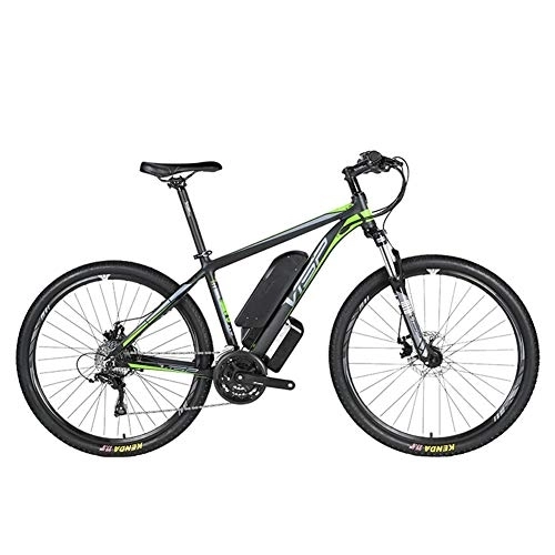 Bici elettriches : D&XQX Elettrico Mountain Bike (26-29 Pollici), con Grande capacità Rimovibile agli ioni di Litio (36V 250W), Bici elettrica 24 Speed ​​Gear e Tre modalità di Funzionamento, Verde, 27.5 * 15.5in
