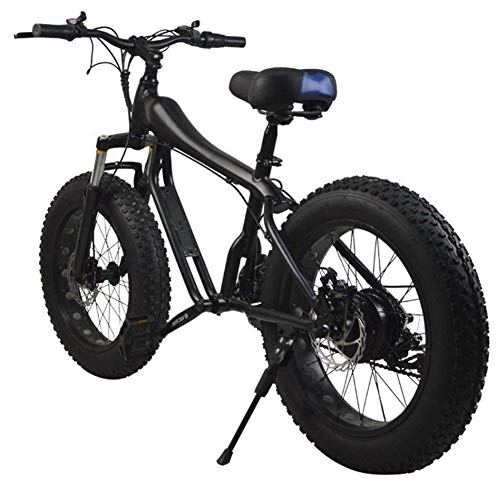 Bici elettriches : D&XQX Mountain Bike, Biciclette da Neve Beach Bike 4.0 Pneumatico Largo Leggero e Alluminio Folding Bike con i Pedali della Bicicletta Portable, 24in*15in