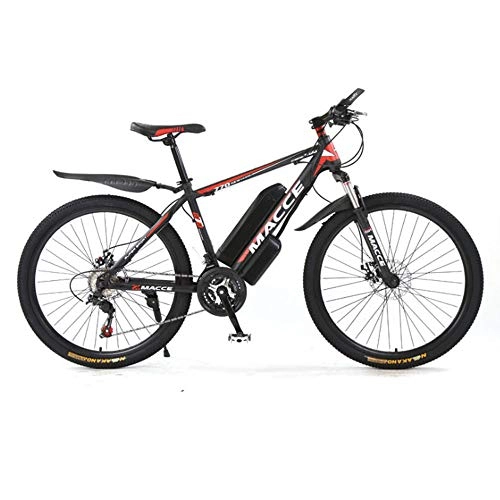 Bici elettriches : DDFGG Biciclette elettriche. 26", 21 Cambi di velocità, 8AH Batteria, 36V250W Motore Bicicletta Elettrica, Red