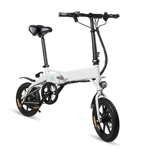 Bici elettriches : Display A LED Per Bici Elettrica Pieghevole Motore Elettrico Da Pendolarismo Per Bicicletta Elettrica Da 250 W, Batteria Da 10, 4 Ah, Tre Modalità Di Assistenza Alla Guida Fino A 40-60 Km(Color:bianca)