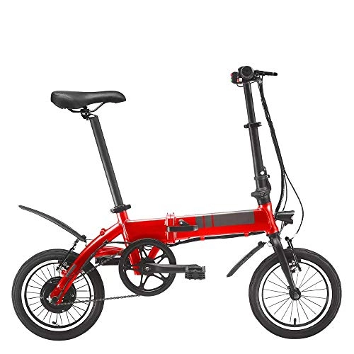 Bici elettriches : Display LCD Bici elettrica 250W Brushless Motore Elettrico Folding Bike 40KM velocit Massima Ebike Strada della Bicicletta 100kg Portante (Colore : Rosso, Dimensione : Taglia Unica)